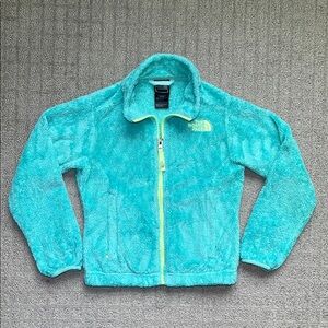 Girls The North Face Full Zip Teal Fleece Jacket XSmall 6